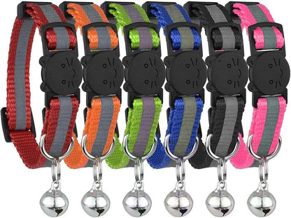 Reflective Cat Collar with Bell, Solid & Safe Collars by BemixPets
