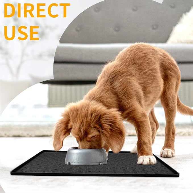 Ptlom Pet Placemat for Dog and Cat, Mat for Prevent Food and Water Overflow - Image 3