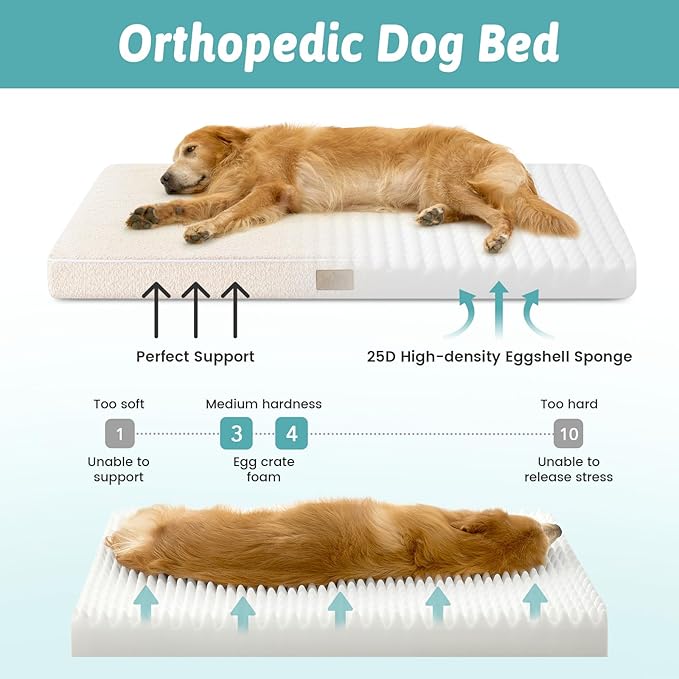 Big Dog Bed for Giant Dogs, Rectangular XXL Orthopedic Dog Beds Extra Large - Image 2
