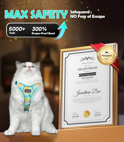 Halypet Cat Harness and Leash Set Cute Escape Proof Vest Harness - Image 4