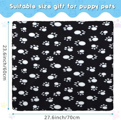 Eccliy 20 Pcs Puppy Blanket Pet Soft Fleece Dog Blankets Warm Felt Throw Sleep - Image 2