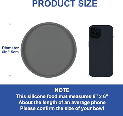 Arespark Pet Silicone Food Mat, Round Eating Tray - Image 5