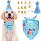 Dog Birthday Bandana Set, Dog Birthday Party Supplies, Puppy Boy Girl Birthday by Yicostar