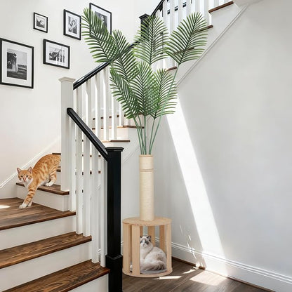 82.7'' Tall Modern Cat Tree for Indoor Cats, Artificial Areca Palm Tree Cat - Image 5