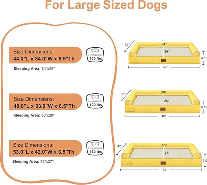 Large Dog Bed Orthopedic Washable: Jumbo Dog Bed Bolster Extra Large Dogs Egg - Image 6