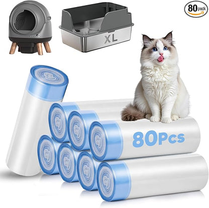 80 Count Jumbo Cat Litter Box Liners, Cat Litter Liners by Unknown