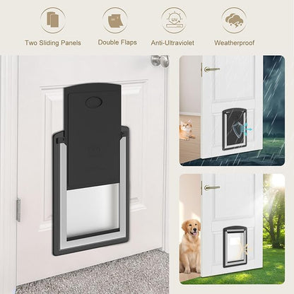 MAVRICFLEX Cat Door for Door, All-Stainless Steel Frame Cat Door - Image 3
