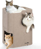Made4Pets Cat House for Indoor Use, 2-Storey Cube Bed Cave, Covered Hideaway by Made4Pets