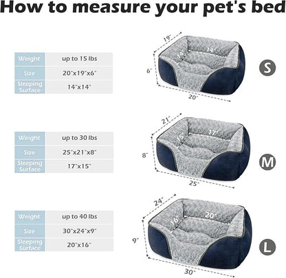 INVENHO Medium Dog Bed Rectangle Washable Orthopedic Soft Calming Sleeping - Image 3