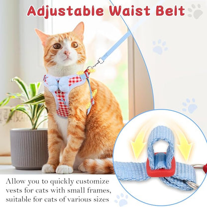 Cat Vest Harness and Leash Set for Walking Escape Proof, Adjustable Kitten - Image 5