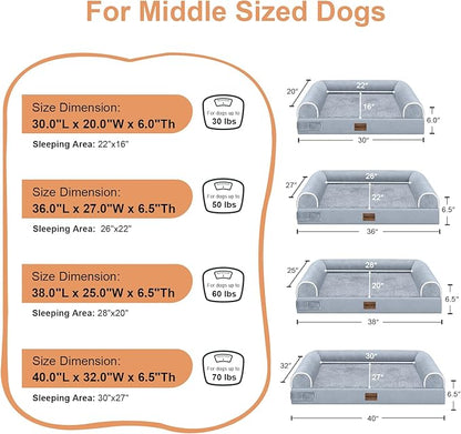 Large Dog Bed Orthopedic Washable: Beds Bolster XL Bed Large Big Dogs Egg Crate - Image 6