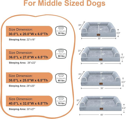 Medium Large Dog Bed Orthopedic Washable: Beds Bolster Medium Large Sized Dog - Image 6