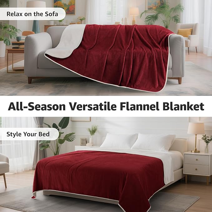 LOOBANI Waterproof Blanket for Bed: Reversible Soft Flannel King Size Bed - Image 8