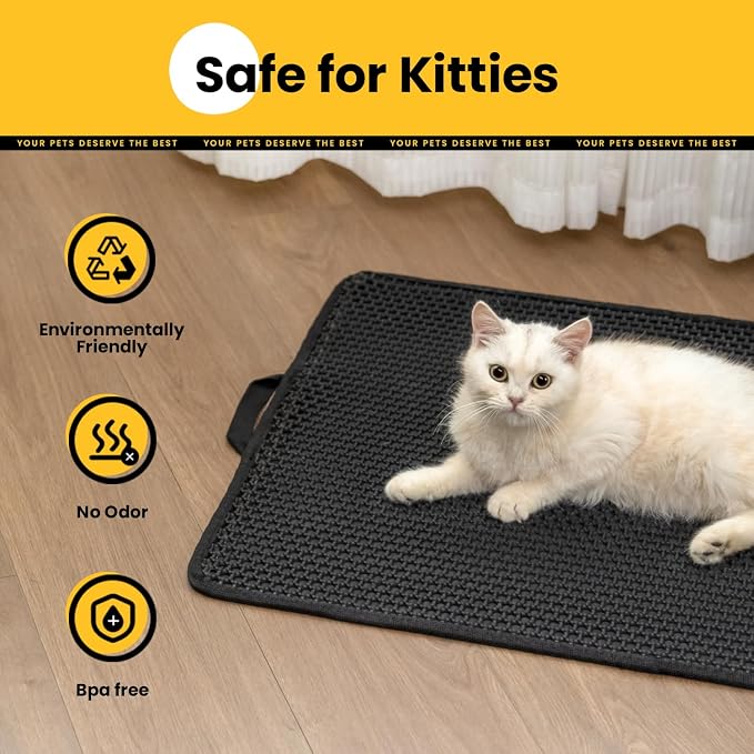 Cat Litter Mat Compact Size 23.6"x14.6" - Image 5
