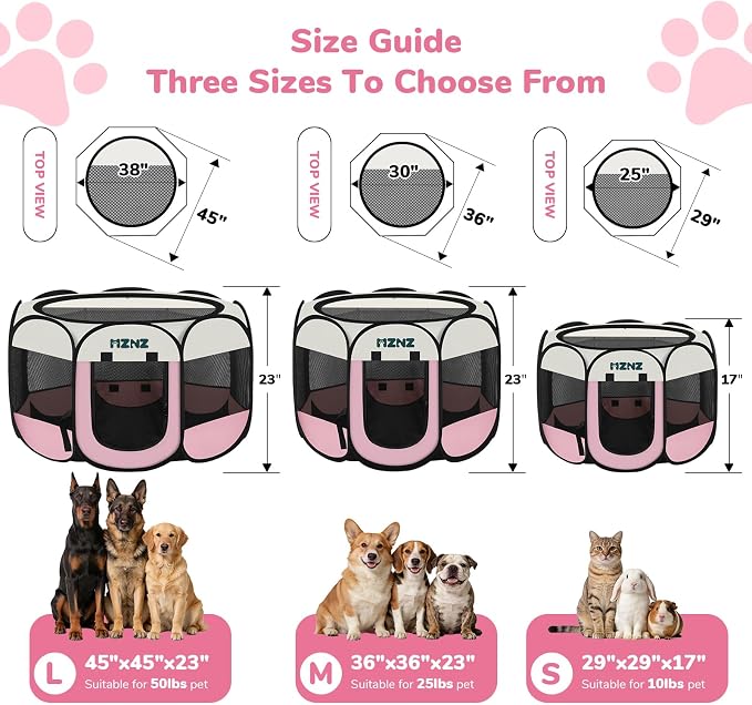 Dog Cat Playpen, Portable Puppy Pet Crate Indoor - Image 2