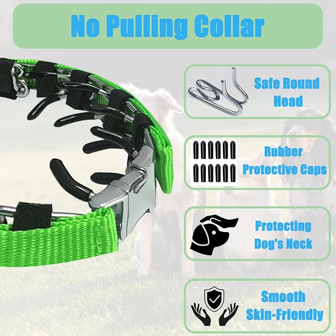 Prong Training Collar for Dogs, Rotating Ring Welding, Adjustable Dog Training - Image 3
