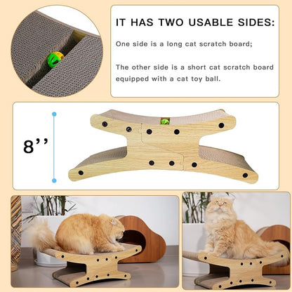 Reversible Cat Scratcher Bed, Large Scratching Board - Image 3