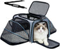 Double Expandable Cat Carrier, Airline Approved Soft-Sided Pet Travel Carrier by Srinlon