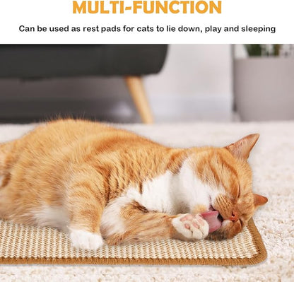 Cat Scratcher Mat, 19.68 x 9.84 Inch Sisal Cat Scratching Pad Rug - Image 5