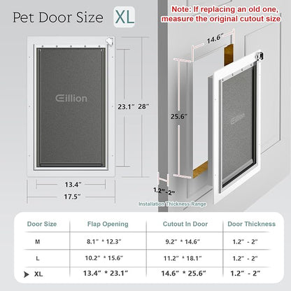 Extra Large Dog Door for Exterior Door, Doggy Door - Image 5
