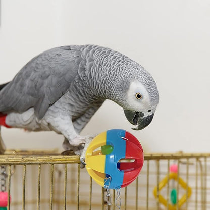 SIMENA Parrot Ball Toy with Bell, Cage Hanging Accessories - Image 4