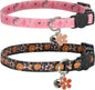 Cat Collar Breakaway, 2 Pack Cotton Cats Collars by Giecooh