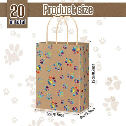 Blulu 20 Pcs Puppy Dog Paw Gift Bags - Image 3
