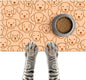 Adorable Cute Dog Faces Pattern Pets Food Mat Spill-Proof Pets Feeding Mats by HOMETITUTE