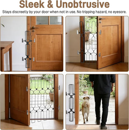 Retractable Dog Gate for Front Door 26" Wide 30.7" Tall Automatic Retractable - Image 3