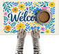 Daisy Flower Pet Food Mat 20" x 12" Welcome Sign Pet Feeding Mat Non Slip Mats by HOMETITUTE