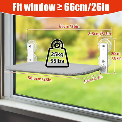 Sunhoo Cat Window Hammock Perch Cordless Perches Window Sill Seat Bed Foldable - Image 4