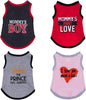 4 Pack Dog Shirts Summer Printed Puppy Clothes Novel Sleeveless Pet T Shirts by Pistha