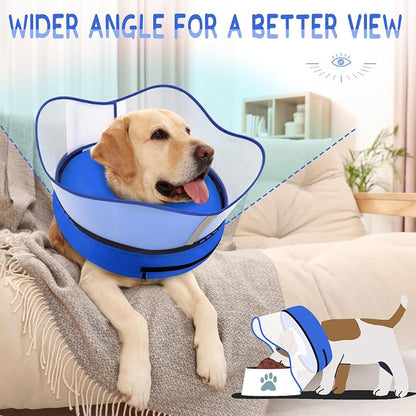 Supet Raised Inflatable Dog Cone Collar to Stop Licking, Soft Dog Cone - Image 4