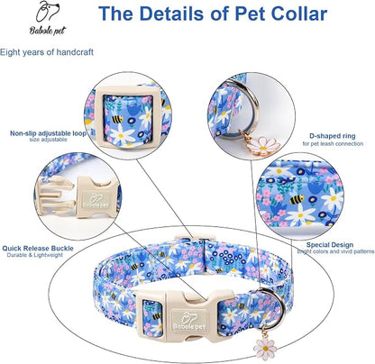 Floral Dog Collar for Large Dogs - Image 3