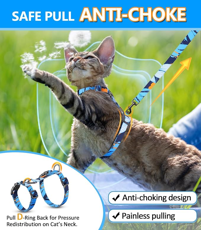 Halypet Cat Harness and Leash Set, Escape Proof Cat Harness, Safe Kitten Harness - Image 9