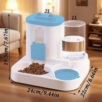 Gravity Cat Feeder and Water Dispenser, 2 in 1 Automatic Cat Feeder, 2 Pack - Image 2