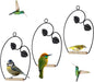winemana Set of 3 Hummingbird Swings, Rust Resistant Metal Frame, Wooden Dowel by winemana