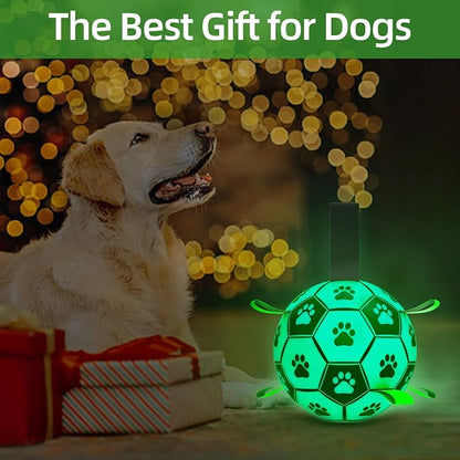QDAN Glow in The Dark Dog Toys Soccer Ball - Image 2