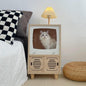 Cat House Side Table, 2-in-1 Wooden Cat House and Bedside Table by Unknown