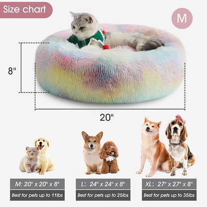 WESTERN HOME WH Calming Dog & Cat Bed, Anti-Anxiety Donut Cuddler Warming Cozy - Image 6