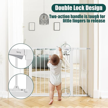 keny 29.7"-46" Baby Gate for Stairs, Auto Close Dog Gates for Doorways - Image 2