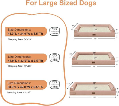 Large Dog Bed Orthopedic Washable: Jumbo Dog Bed Bolster Extra Large Dogs Egg - Image 6