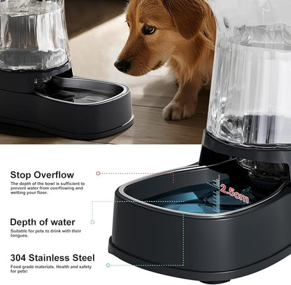 Gardner Pet Automatic Dog Water Dispenser Gravity Stainless Steel Water Waterer - Image 4