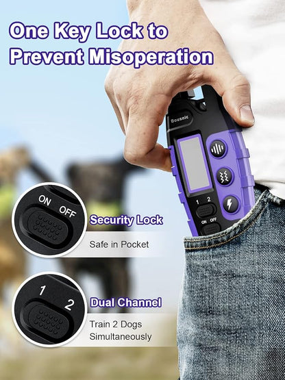 Bousnic Dog Shock Collar 2 Dogs - 3300 ft Waterproof Training Collar - Image 5