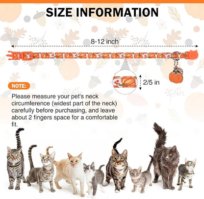 Thanksgiving Cat Collar Breakaway, Halloween Kitten Collar - Image 3