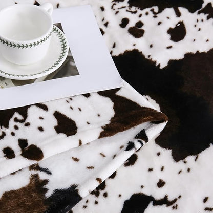 Bnuitland Cow Printed Fleece Flannel Throw Blanket, 300 GSM Double Sided Fuzzy - Image 5