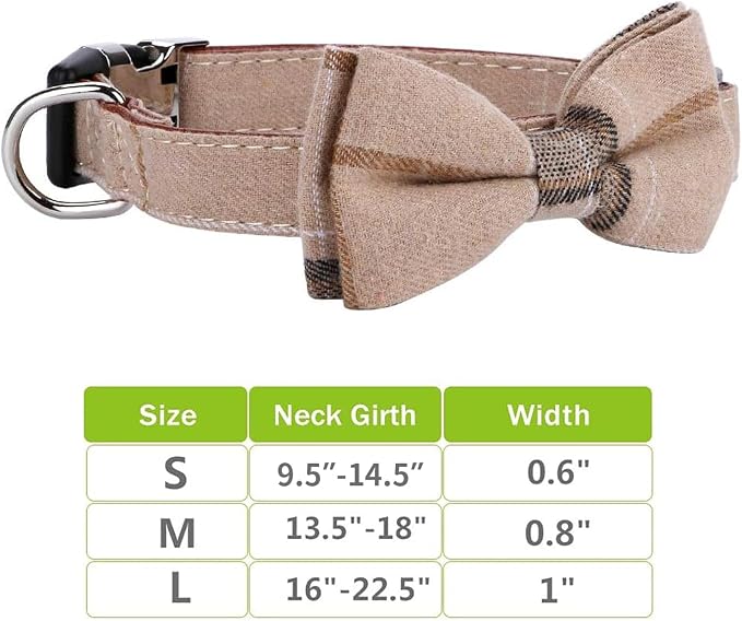 Faleela Soft &Comfy Bowtie Dog Collar, Detachable and Adjustable Bow Tie Collar - Image 4