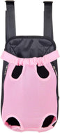Dog Carrier Pink Legs Out Front Pet Carrier Backpack Comfortable Puppy Bag by YINGJEE