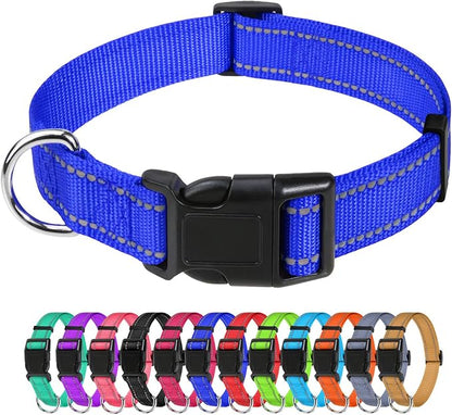 TagME Reflective Nylon Dog Collars, Adjustable Classic Pet Collar by TagME