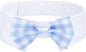 Segarty Dog Bow Tie for Neck Girth 12.6-15.7in, Adjustable Light Blue Plaid by Segarty